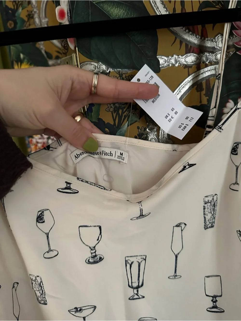 The A&F Julia Slip Maxi Dress Cocktail Pattern Medium ￼